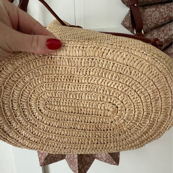 Sezane Farrow Bag in Natural Raffia - Picture 3 of 4